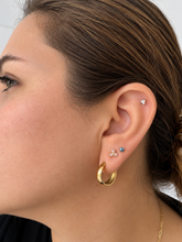 Arete Trébol Arcoíris & Oro 18k