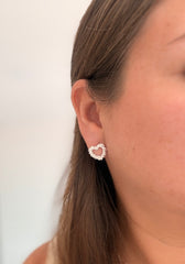Aretes Corazones & Plata 950