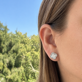 Aretes Trébol Nácar & Plata 925