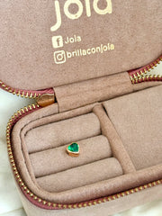 Dije Corazón Verde & Oro 18k
