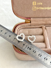 Aretes Corazones & Plata 950