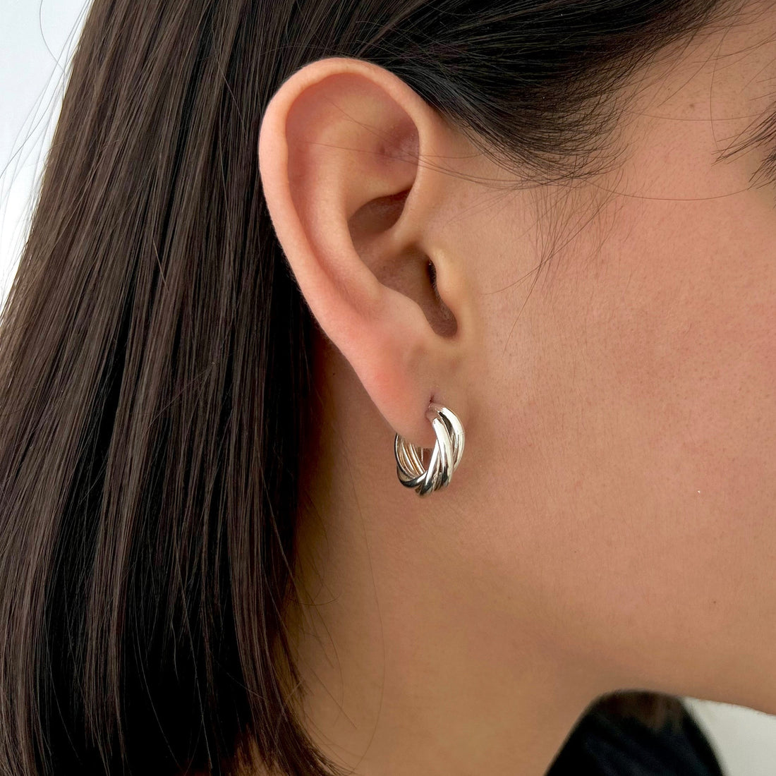 Aretes y Argollas de Plata con Oro 18K