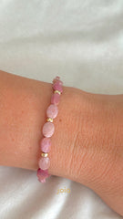 Pulsera Rodocrosita & goldfilled