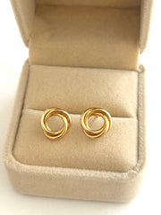 Aretes Nudo & Oro 18k