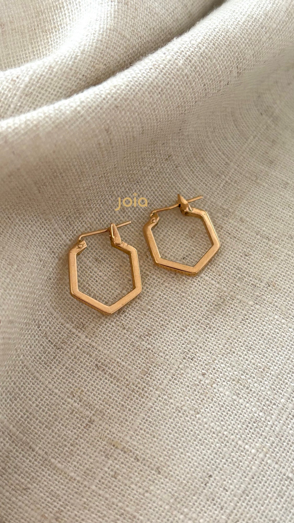 Argollas Hexagonales & Oro 18k