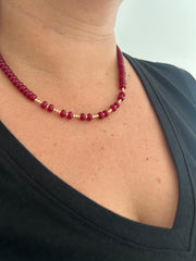Collar Coral & Goldfilled