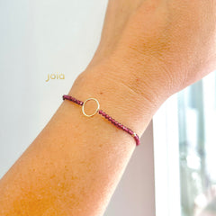Pulsera Karma Granate & Goldfilled