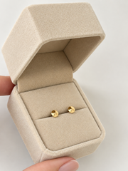 Aretes Lenteja & Oro 18k