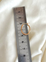 Argollas Japonesa Ovalada Oro 18k