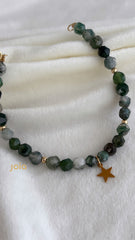 Pulsera Agata Verde & Goldfilled