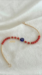 Pulsera Coral Nazar & Goldfilled