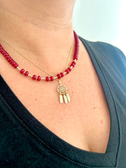 Collar Coral & Goldfilled