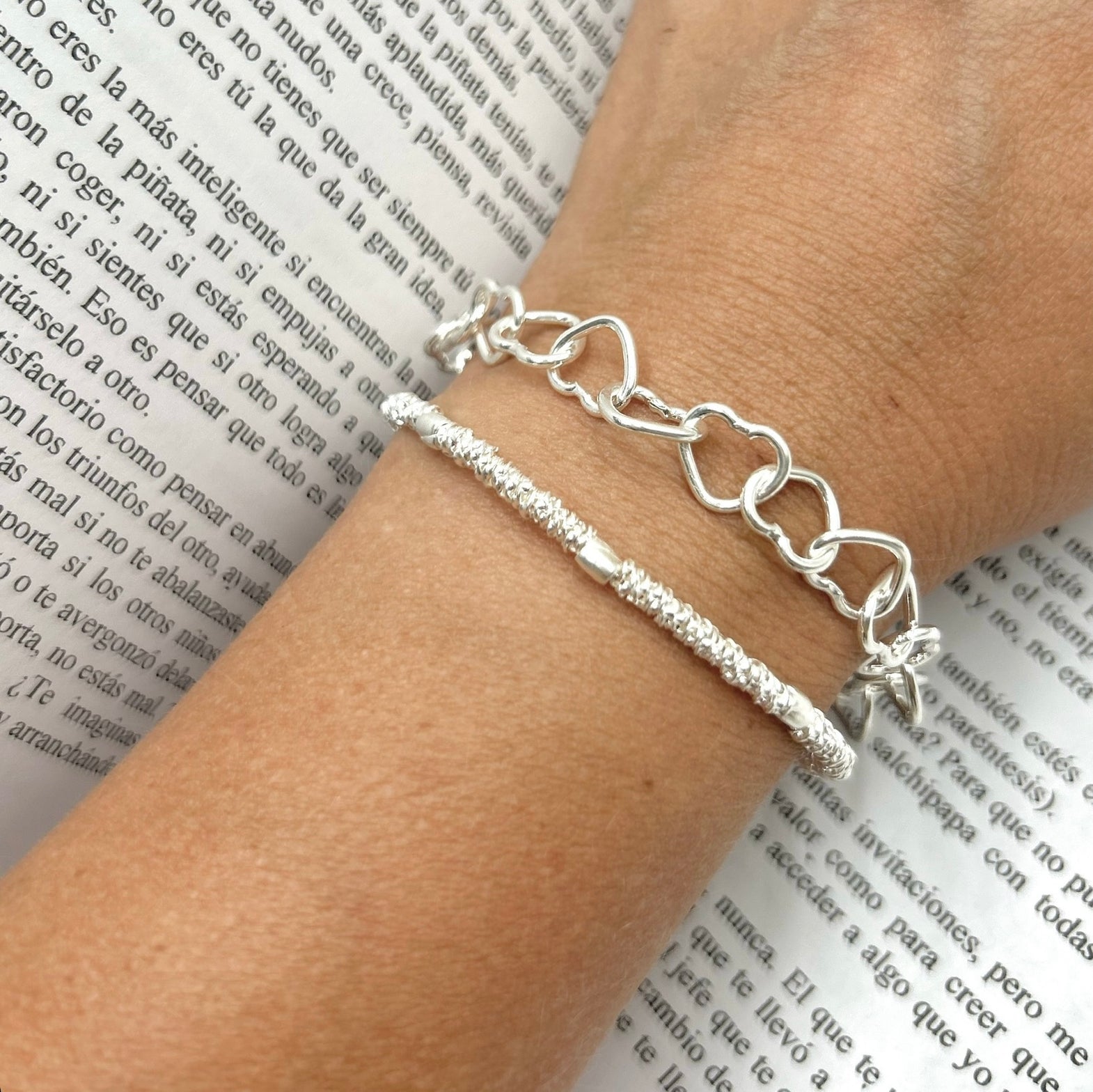 Plata 950 Pulseras De Plata Para Dama Rosario De Plata Pulseras De