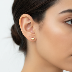 Aretes Corazón G & Oro 18k - modelo